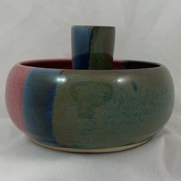 Shelton Pottery Other - Vintage 1995 Shelton Art Pottery Candlestick, Studio Signed MM, 3” Taper Holder